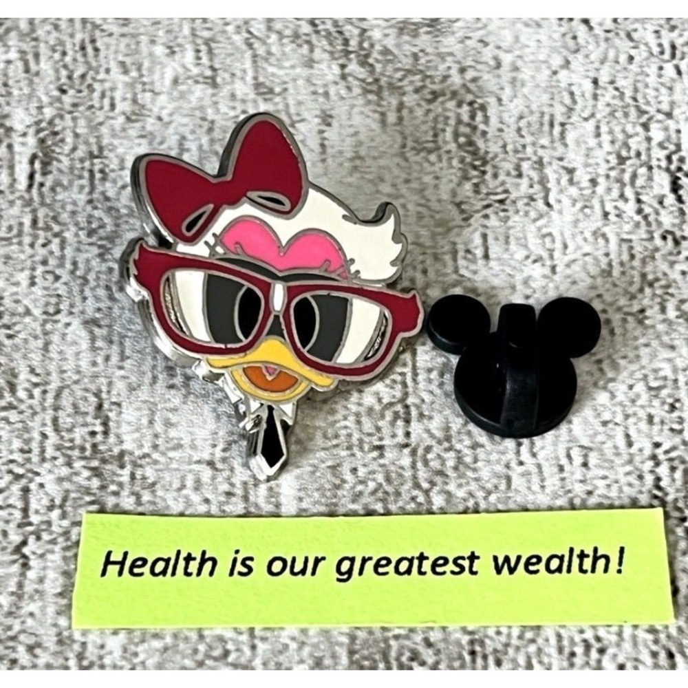 Disney Pin - Nerds Rock Head Collection Daisy Duck glasses bow
